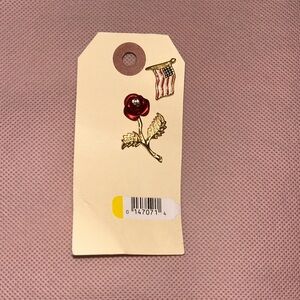 Rose Gold Pin & USA flag